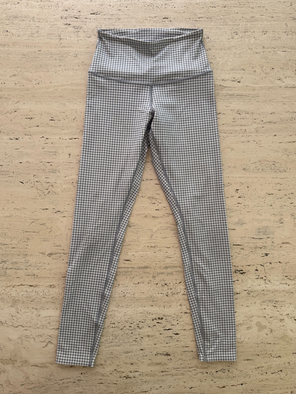 Rhone Light Blue Gingham Leggings XS